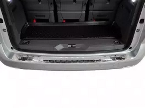 Накладка на задний бампер VW T7 Multivan (21-) - Avisa (сталь глянцевая) 5