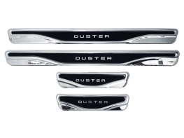 Накладки на пороги Dacia Duster I (HS; 10-17) - Nitto (карбон стиль)