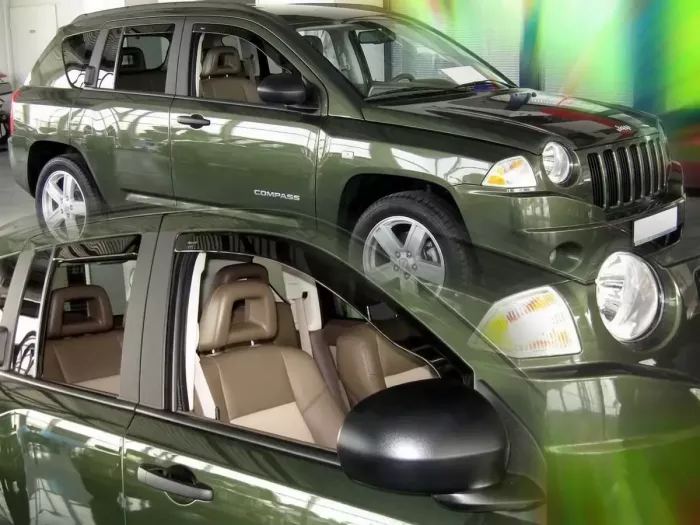 Дефлектори вікон Jeep Compass I (MK; 06-16) - Heko (вставні) 4
