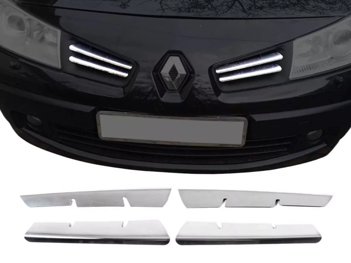 Хром на решітку радіатора Renault Megane II (06-09) - Carmos 1