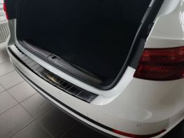 Накладка на задний бампер AUDI A4 B9 (15-) Avant - Avisa (чёрная)