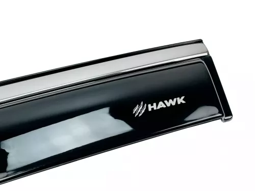 Дефлектори вікон Hyundai Santa Fe V (MX5; 24-) - Hawk (з хромом, 4 шт) 3