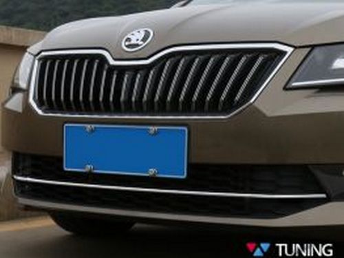 Хром на передний бампер SKODA Superb III (B8; 15-18)