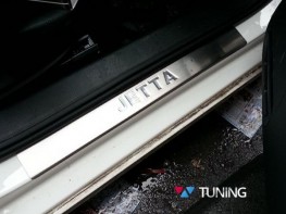 Хром накладки на пороги VW Jetta A6 (2011-) - OMSA - передние