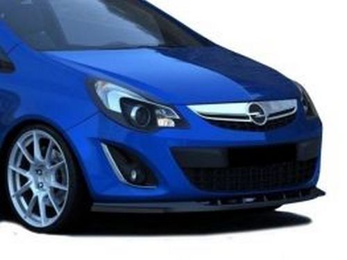 Спліттер передній Opel Corsa D (11-14) рестайлінг