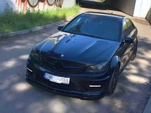 Спліттер передній Mercedes W204 AMG C63 (11-14) рестайлінг 4