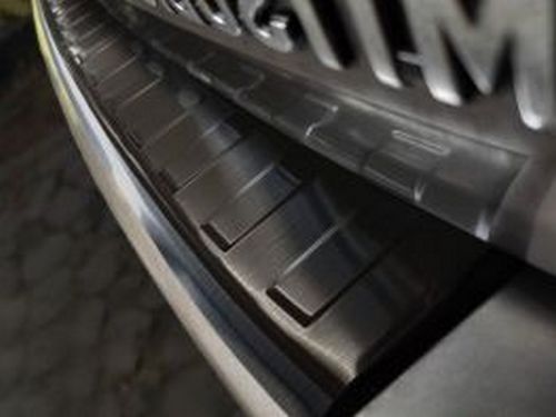Накладка на задний бампер Peugeot 4007 (07-12) - Avisa (чёрная) 4