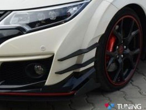 Обтекатели боковые бампера Honda Civic 9 Type R (15-) 3