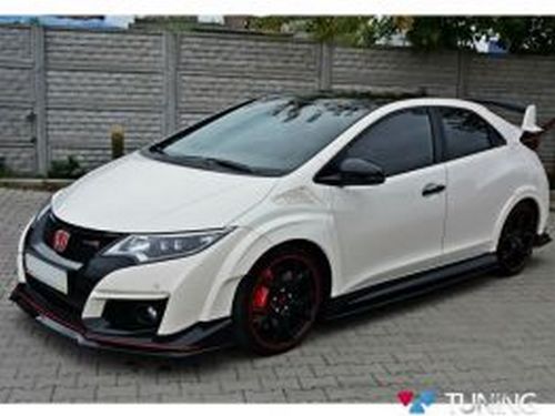 Передний сплиттер V.2 Honda Civic 9 Type R (15-) 5