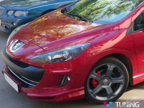 Накладки на передний бампер PEUGEOT 308 I (2007-) - углы 1