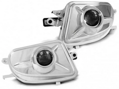 Противотуманки Mercedes CLK W208 (97-02) - хром (линзовые) 1