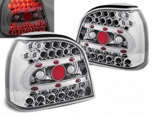 Фонари задние VW Golf III (91-97) - LED хром 1