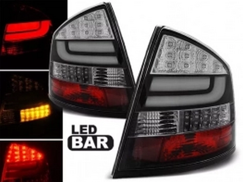 Ліхтарі задні Skoda Octavia II A5 (04-12) LTB - LED BAR чорні