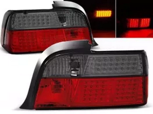 Фонари задние BMW E36 (90-00) Coupe - LED красно-дымчатые 1