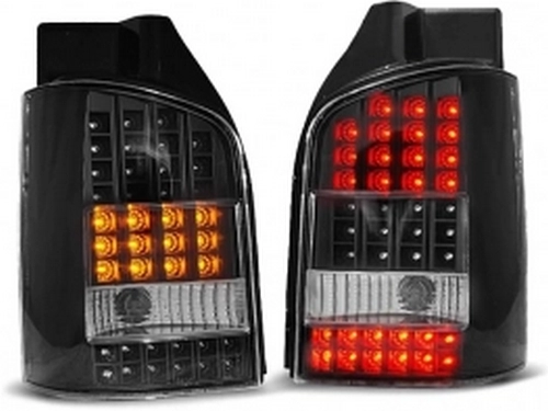 Ліхтарі задні VW T5 (03-09) ляда - LED (чорні)