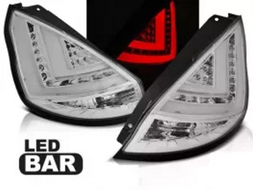 Ліхтарі задні Ford Fiesta Mk7 (08-13) HB - Led Bar хром