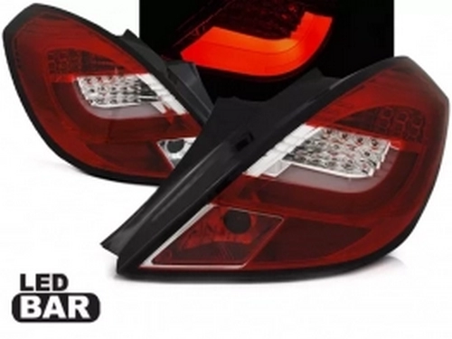 Ліхтарі задні Opel Corsa D (06-14) 3D - LED BAR червоні