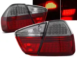 Ліхтарі задні BMW E90 (05-08) - червоно-димчасті (LED повороти)