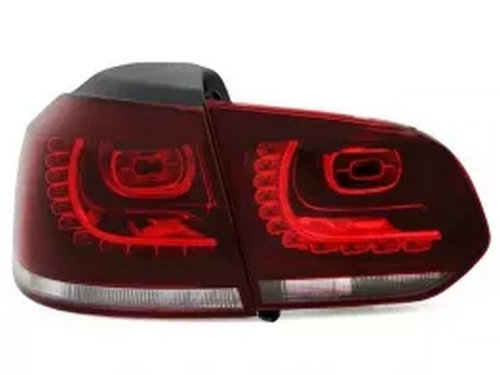 Фонари задние VW Golf VI (08-12) HB - Led красно-белые 2