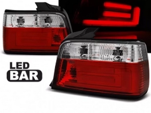 Ліхтарі задні BMW E36 (90-00) Sedan - Led Bar червоно-білі