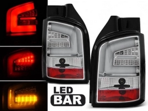 Ліхтарі задні хром VW T5 / T5+ (03-15) ляда - LED BAR (Sonar)