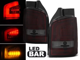 Ліхтарі задні червоно-димчасті VW T5 / T5+ (03-15) ляда - LED BAR (Sonar)