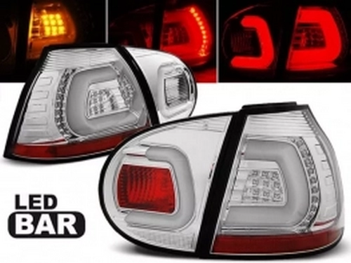 Ліхтарі задні VW Golf V/5 (03-08) HB - Led Bar хром (Sonar)