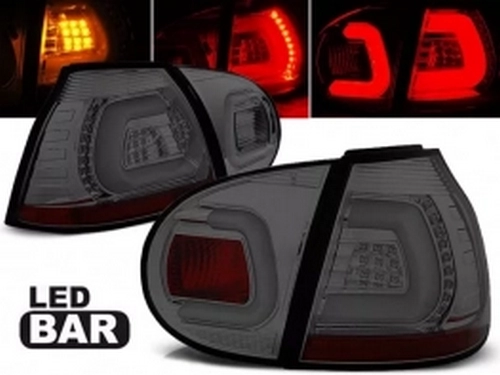 Ліхтарі задні VW Golf V/5 (03-08) HB - Led Bar димчасті (Sonar)