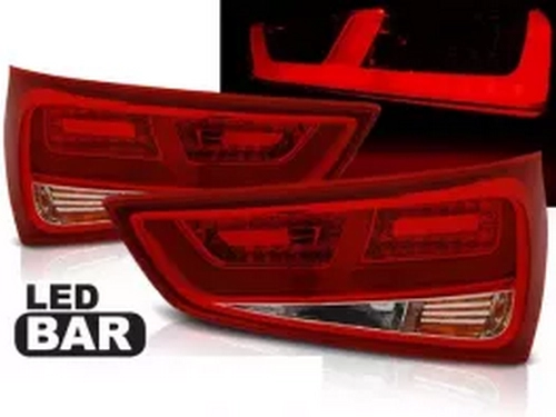 Ліхтарі задні Audi A1 8X (10-14) - LED BAR червоні