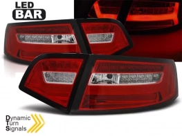 Ліхтарі задні Audi A6 C6 (09-11) Sedan рестайлінг - LED BAR з динамічними поворотами (червоні)