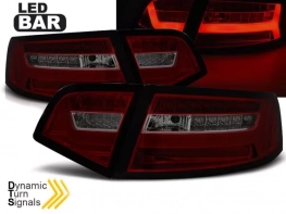 Ліхтарі задні Audi A6 C6 (09-11) Sedan рестайлінг - LED BAR з динамічними поворотами (червоно-димчасті)