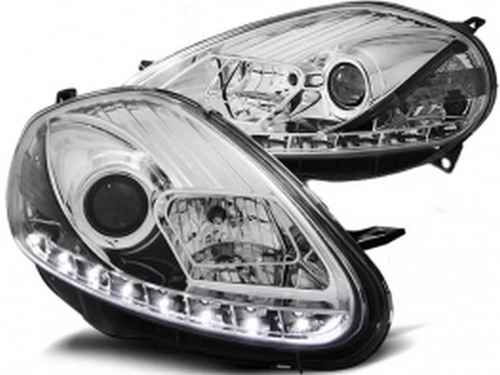 Фары Fiat Grande Punto (05-08) - Daylight хром 1