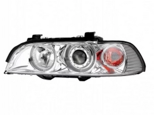 Фары хром BMW E39 (95-04) - ангельские глазки H7 (Eagle Eyes) 3