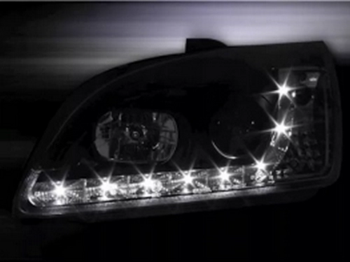 Фары Ford Focus II (04-08) - Daylight чёрные 2