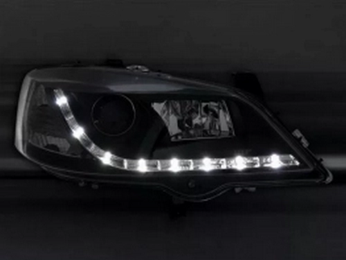 Фары Opel Astra G (98-04) - H1 Daylight чёрные (Sonar) 3