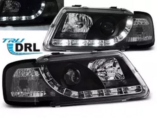 Фари передні Audi A3 8L (96-00) - LED DRL чорні