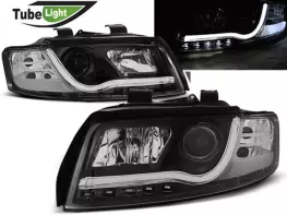 Фари Audi A4 B6 (00-04) - LED Tube Lights чорні
