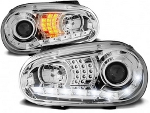 Фари хром VW Golf IV (97-03) - Daylight з LED поворотами