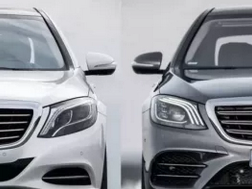 Фары Mercedes S W222 (14-17) - TRU DRL чёрные 7