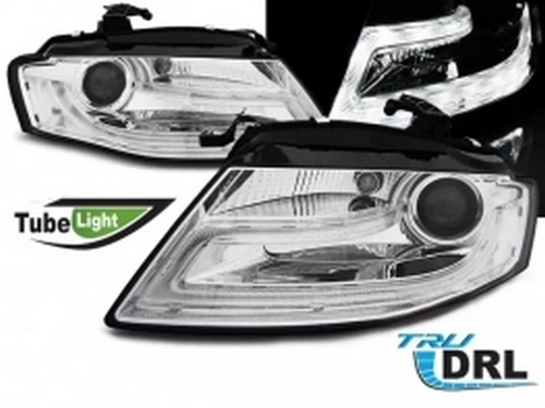 Фари Audi A4 B8 (08-11) - Tube Light TRU DRL хром