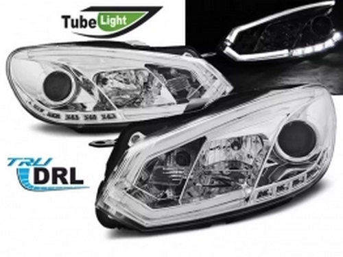 Фари VW Golf VI (08-13) - Tube Lights TRU DRL хром