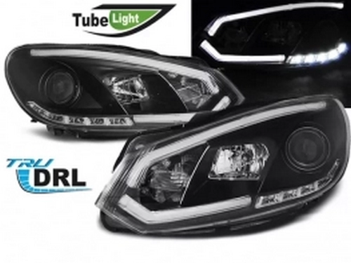 Фари VW Golf VI (08-13) - Tube Lights TRU DRL чорні