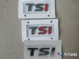 Надпись TSI на багажник VW Jetta A6 (2011-2018) - хром-красная