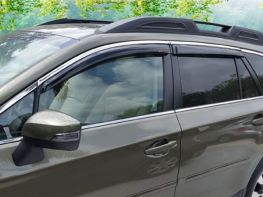 Дефлекторы окон Subaru Outback V (BS; 15-19) - Hic (с хром молдингом)