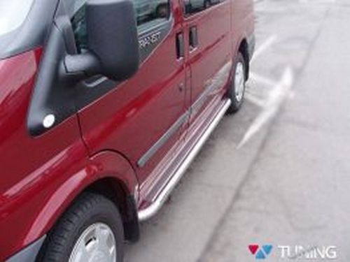 Подножки боковые FORD Transit (2006+) - Premium стальные 1