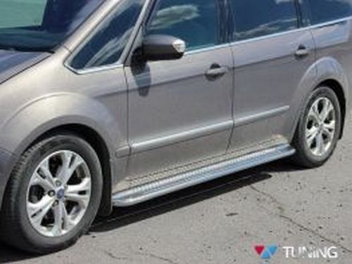 Пороги боковые FORD Galaxy II (06-15) - Premium стиль