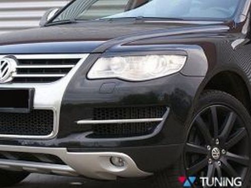 Реснички на фары VW Touareg I (2006+) рестайлинг 1