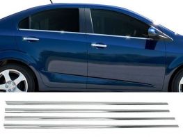 Хром нижні молдинги вікон Chevrolet Aveo T300 (11-20) Sedan