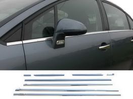 Хром нижние молдинги стёкол Citroen C4 I (2004+) Hatchback 1