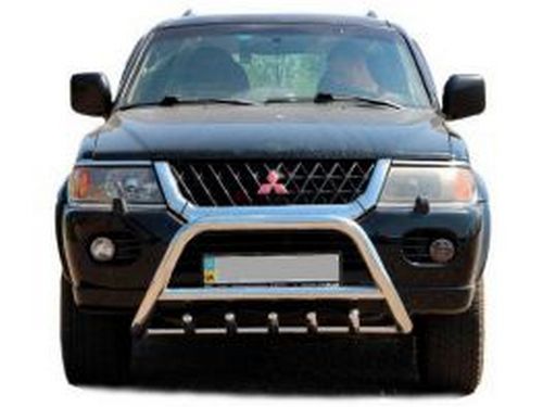 Кенгурятник Mitsubishi Pajero Sport I - с грилем 1